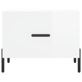 Coffee Tables 2pcs High Gloss White 50x50x40 cm Engineered Wood 829417