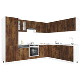 14 Piece Kitchen Cabinet Set Lucca Smoked Oak Engineered Wood 3314986