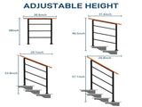 Handrails for Outdoor Wrought Iron Solid Wood Hand Railing for Concrete 03366847