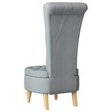Slipper Chair Light Grey 56.5 x 70 x 110 cm Fabric 42020678