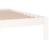 Bed Frame without Mattress White 180x200cm Super King Size 810381