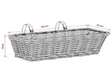Hanging Planter Basket GENDT 2 pcs Natural Brown Kubu Rattan 42020968