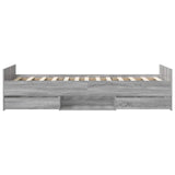 Bed Frame with Storage Grey Sonoma 80 x 200 cm Engineered Wood 3429513