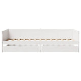 Daybed with Drawers without Mattress White 90x190 cm Single Solid Wood 3302097