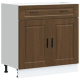 Kitchen Base Cabinet Porto Brown Oak Engineered Wood 853984