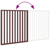 Dog Gate Foldable 2 Panels Brown 160 cm Poplar Wood 352202