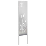 Garden Privacy Screen Silver 32 x 140 cm Stainless steel 876207