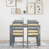 5 Piece Dining Set PANAMA Grey Solid Wood Pine 3345171