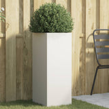 Planter White 32x29x75 cm Steel 841572