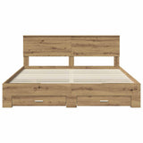Bed Frame with Drawer Artisan Oak 180 x 200 cm Engineered Wood 3408237
