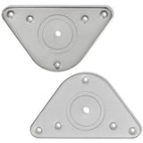 4 Height Adjustable Table Legs Brushed Nickel 870 mm 242146