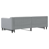 Daybed with Trundle without Mattress Light Grey 90x190 cm Single 3197495
