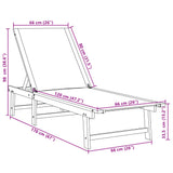 Sun Loungers 2 pcs Blue Solid Wood Acacia and Textilene 3279250