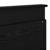 Bed Frame with Headboard Black 180 x 200 cm Solid Pine Wood 3410057