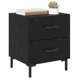 Bedside Cabinet with Drawer 2 pcs Black Oak 40 x 35 x 47.5 cm 882018