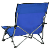 Beach Chair Set of 2 Blue Oxford fabric, steel Standard 312488