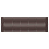 Garden Raised Bed Galvanised Steel 224x40x68 cm Brown 318900