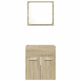 2 Piece Bathroom Furniture Set Sonoma Oak Engineered Wood 856367