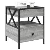Bedside Table with Infinity LED Grey Sonoma 40x40x51 cm 3284104