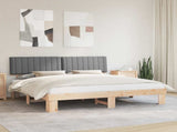 Bed Frame with Upholstered Headboard Light Grey 200 x 200 cm 3398094