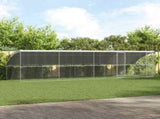 Dog Kennel 4 pcs Silver 8 x 2 x 2 m Galvanised steel 3368332