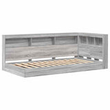 Bookcase Bed Grey sonoma 75 x 190 cm Engineered wood 3335758