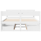 Bed Frame without Mattress White 140x200 cm Solid Wood Pine 3306382