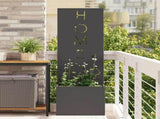Garden Privacy Screen Black 50 x 150 cm Cold-rolled steel 876490