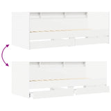 Bed Frame with Storage White 80 x 200 cm Engineered Wood 3429637