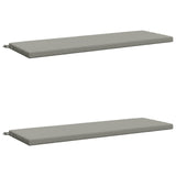 2-Piece Bench Cushions SOEST 2 pcs 100% Polyester Grey 949409
