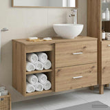 Bathroom Furniture Set 2 pcs Artisan Oak Engineered Wood 3403871