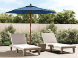 Garden Parasol with Wooden Pole Azure Blue 196x231 cm 363166