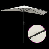 Garden Parasol Sand 294 x 150 x 224 cm Polyester and Steel 42003267