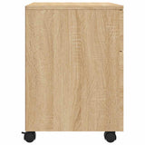 Mobile File Cabinet with Wheels Sonoma Oak 45x38x54 cm Engineered Wood 811523