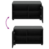 Hall Bench Black Oak 80 x 38 x 46 cm Engineered Wood and Fabric 891505