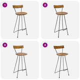 Bar Stools 2 pcs Solid Teak Wood 285205