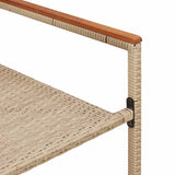 Garden Stacking Chairs 2 pcs Cream and Brown 42006827