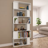 Book Cabinet/Room Divider White 80x24x192 cm Engineered Wood 800090