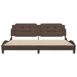 Bed Frame without Mattress "Zadar" Brown 200x200 cm Faux Leather 3208207