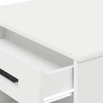 ZNTS Desk with Drawer and Shelf White 102x62x77.5 cm Engineered Wood 858686