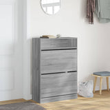 Shoe Cabinet with 2 Flip-Drawers Grey Sonoma 80x34x116 cm 3214411