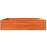 Garden Planter Wax Brown 100x100x23 cm Solid Wood Pine 847210