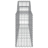 Arched Gabion Baskets 5 pcs 200x30x60/80 cm Galvanised Iron 3146071