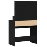 Dressing Table Black Oak 80 x 41 x 134.5 cm Engineered Wood 871539