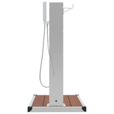 Outdoor Shower with Tray WPC Stainless Steel 3051291
