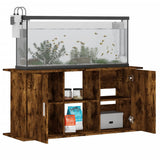 Aquarium Stand Smoked Oak 121x41x58 cm Engineered Wood 833620