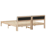 Bed frame Brown and light grey 180 x 200 cm Solid pine wood 3394353