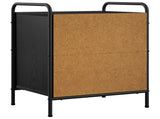 Bedside Cabinet Black Oak 48 x 36.5 x 60 cm Engineered Wood 8013530