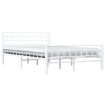 ZNTS 285297 Bed Frame White Metal 120x200 cm