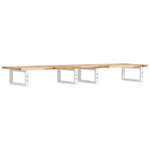 ZNTS Basin Shelf Wall Mounted Steel and Solid Wood Acacia 3302680